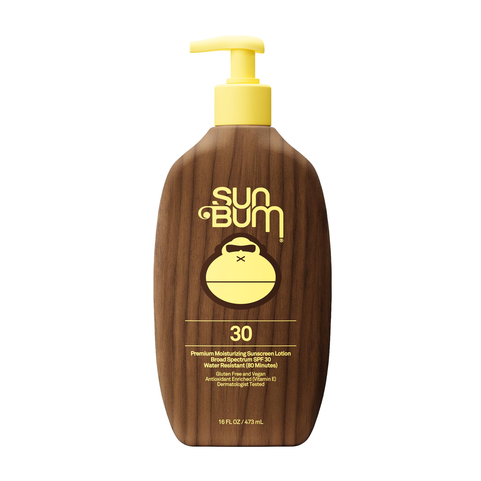 Sun Bum front bottle showing label and SPF 30 protection benefits
