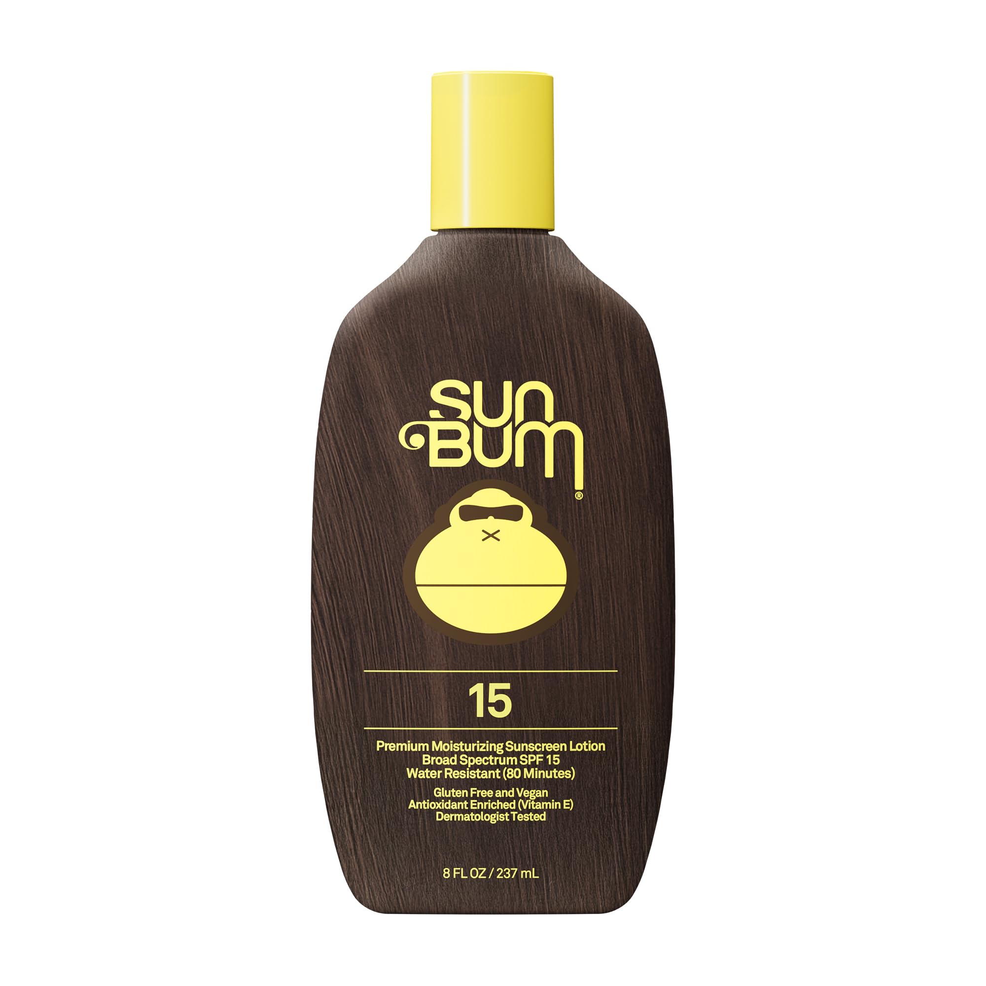 Sun Bum front packaging of SPF 15 lotion showing recognizable logo and tube — clear protection