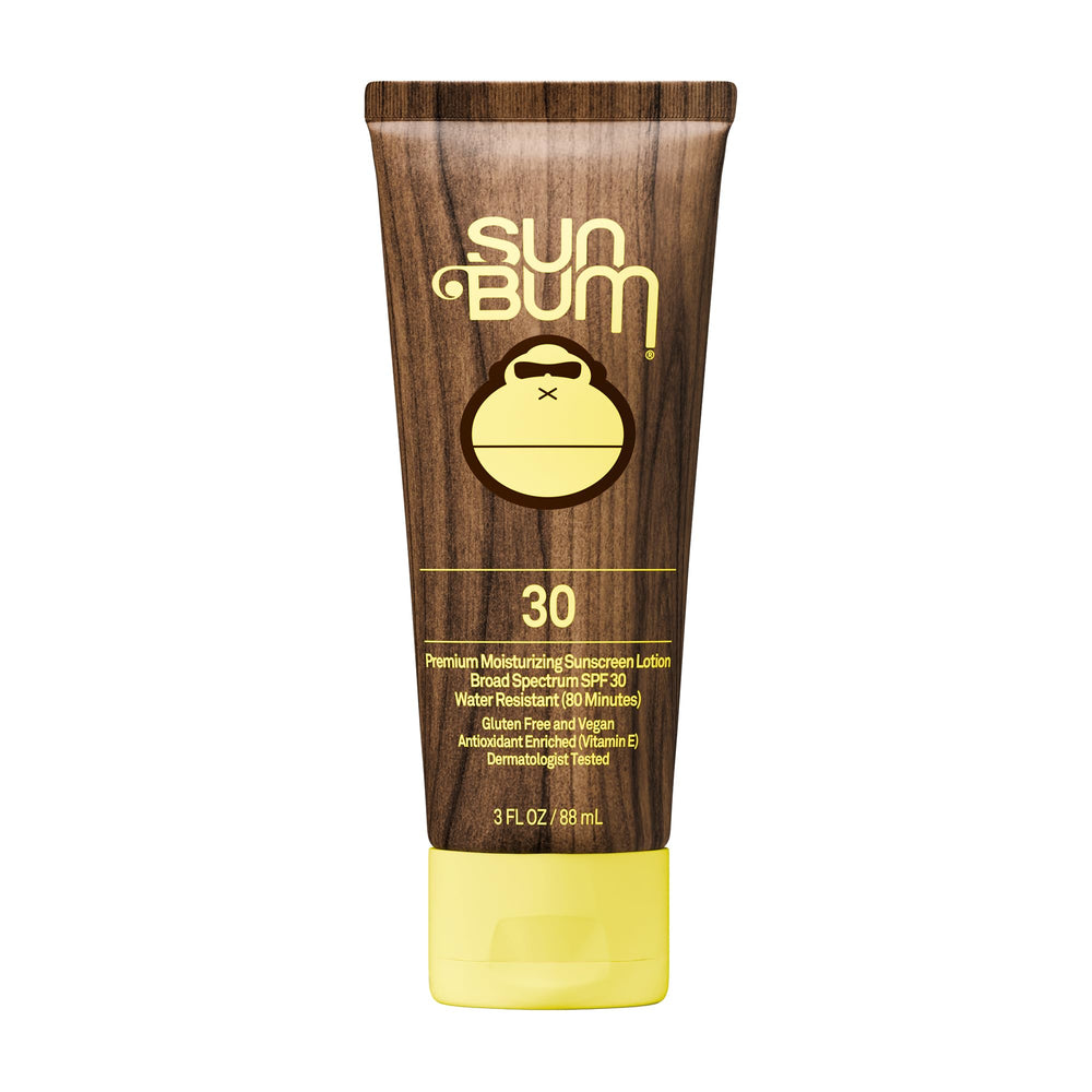 Sun Bum front packaging of SPF 30 lotion showing branding and size for easy identification