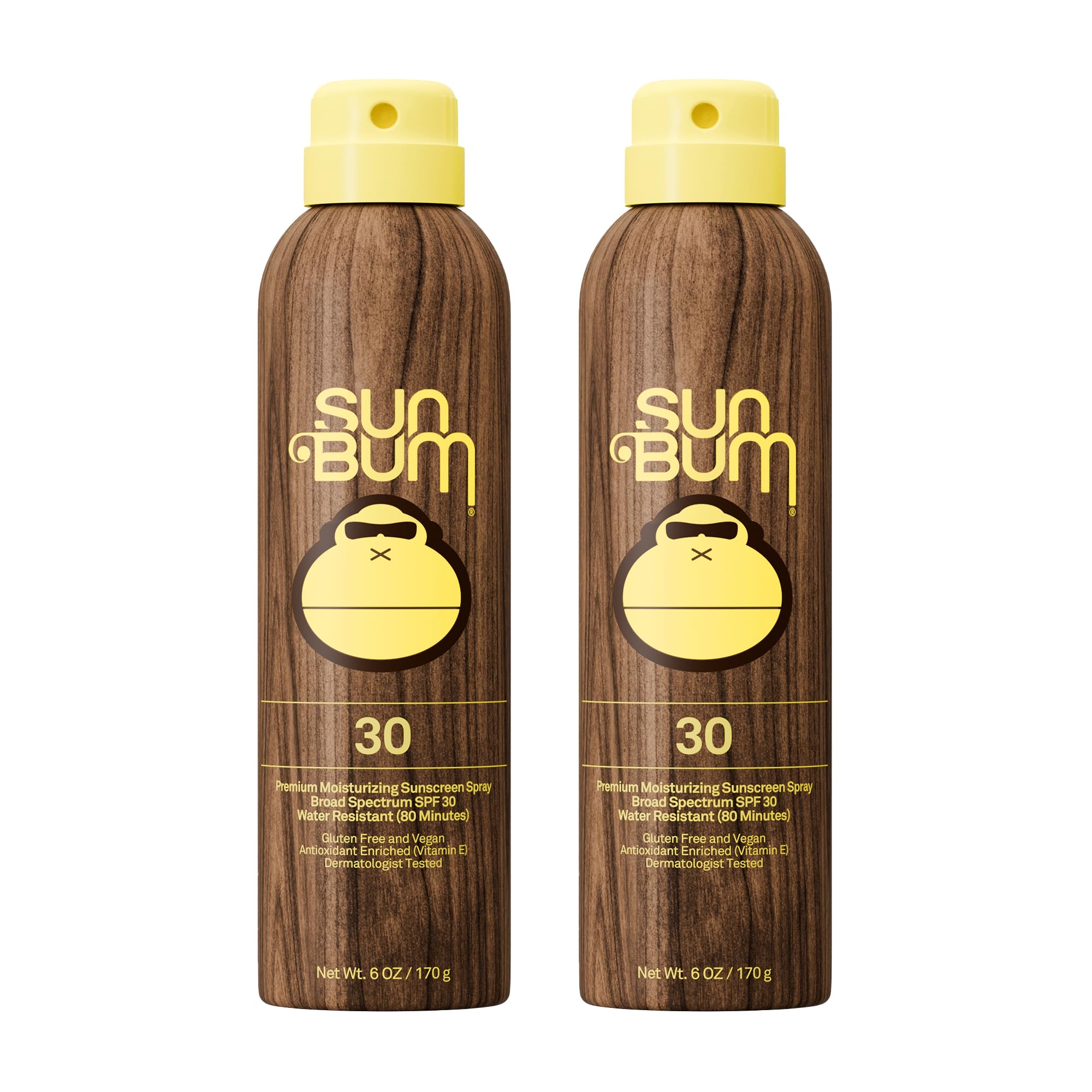 Sun Bum bottle front packaging showing SPF 30 for fast application benefit
