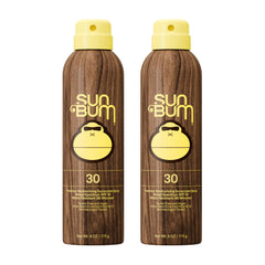 Sun Bum bottle front packaging showing SPF 30 for fast application benefit