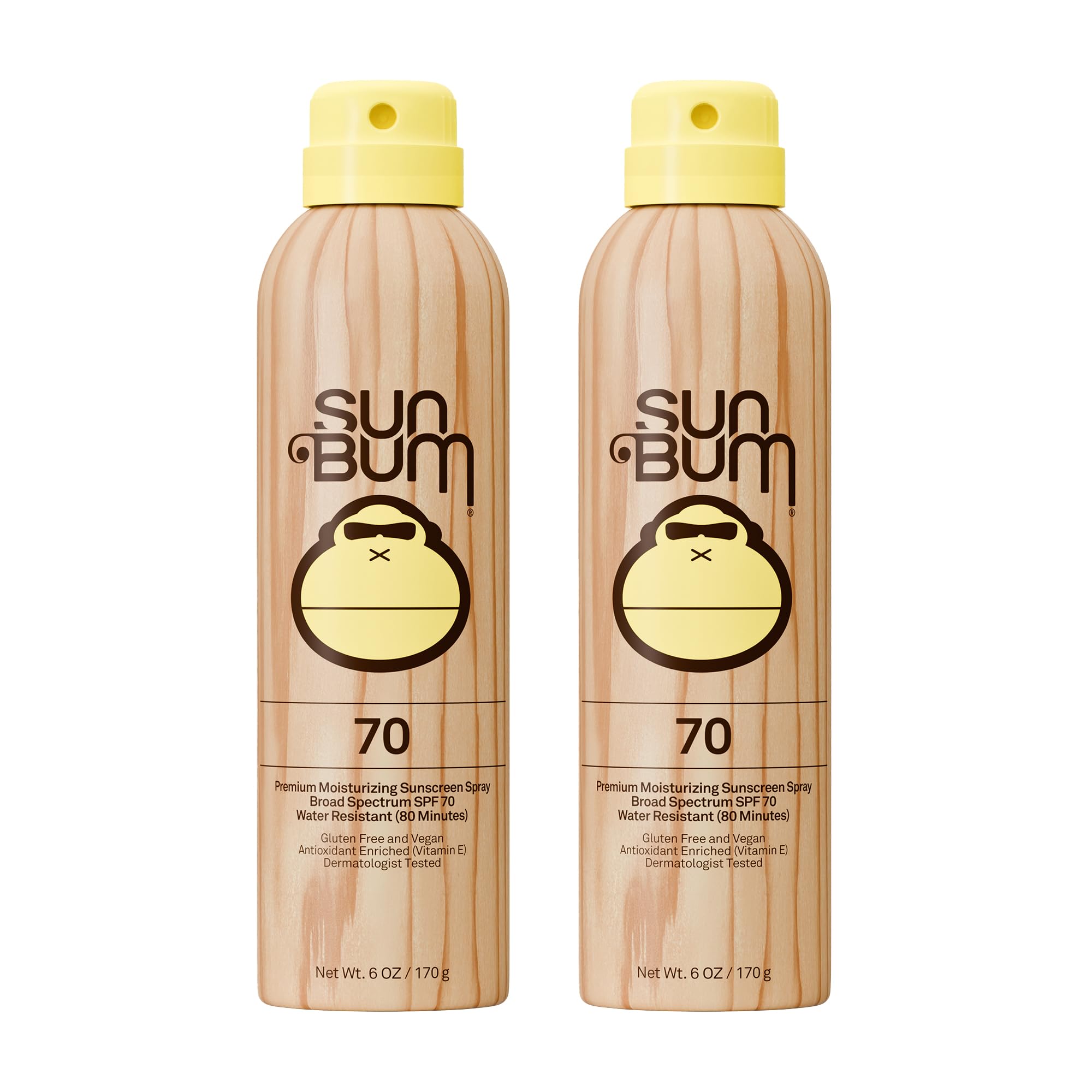 Sun Bum front packaging showing SPF 70 and moisturizing benefits