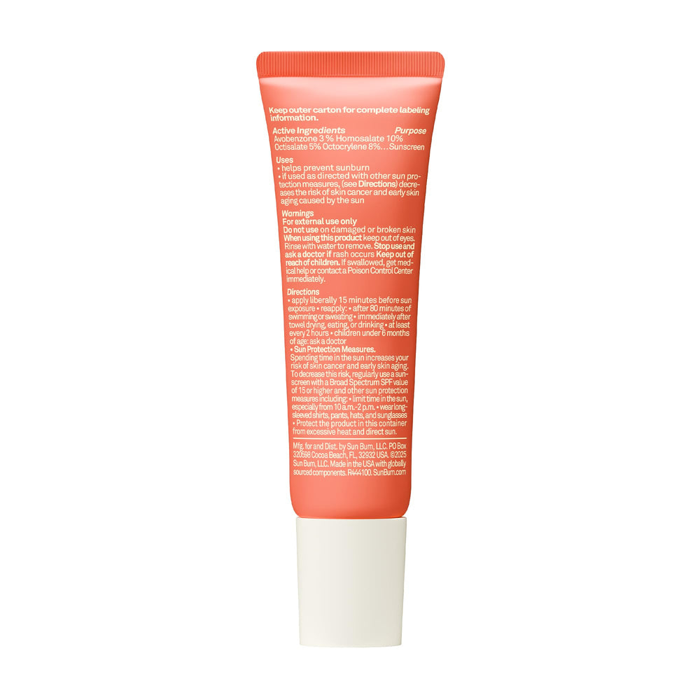 Sun Bum lip balm on a beach towel conveying outdoor protection