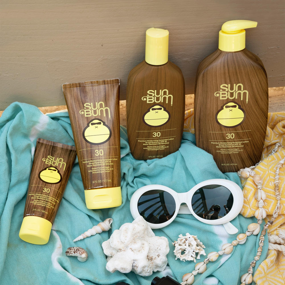 Close-up of Sun Bum lotion texture demonstrating smooth spreadability and moisturizing benefit