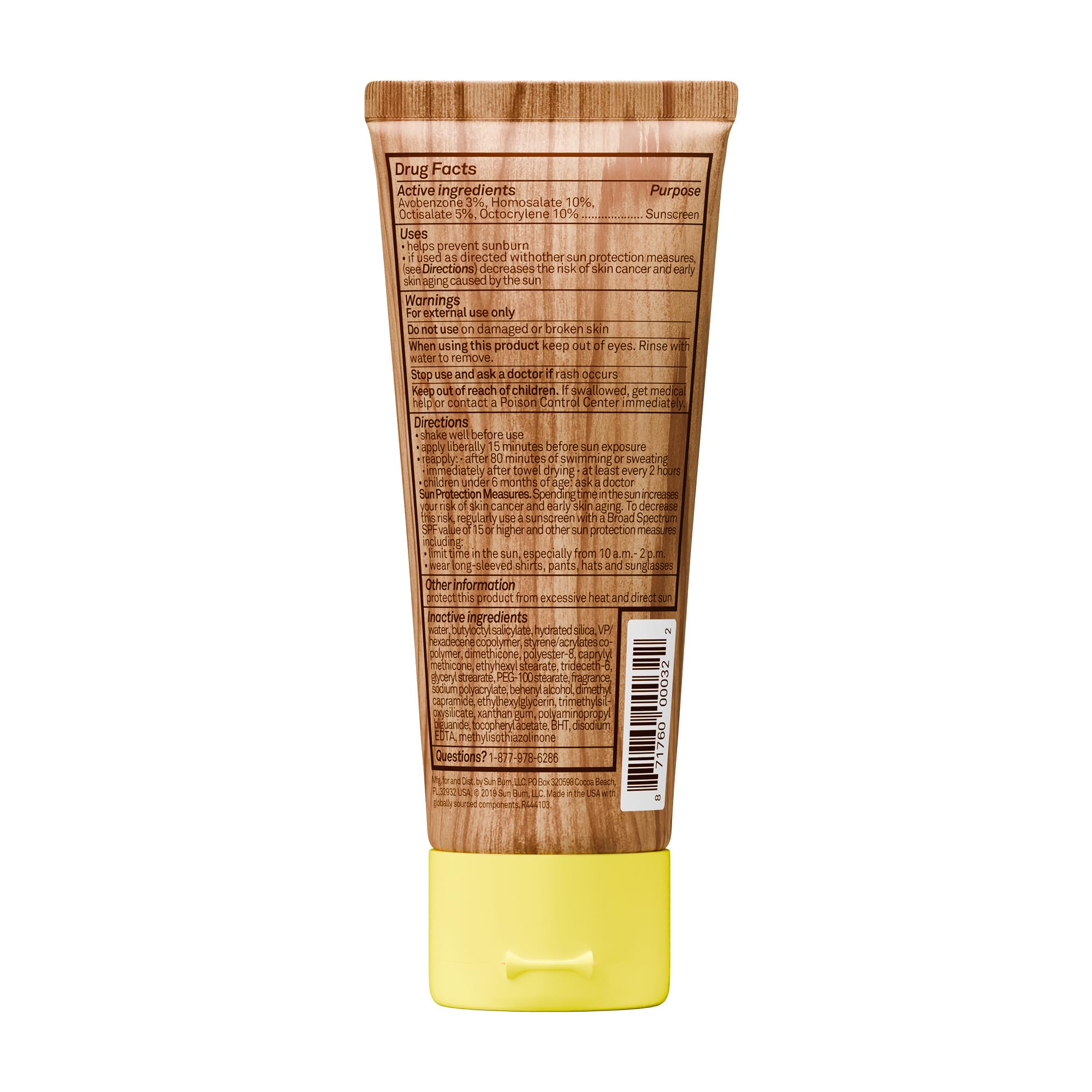 Sun Bum 3 oz tube in beach bag showing travel convenience and protection