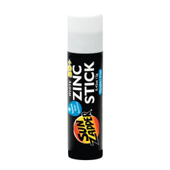 Sun Zapper front packaging showing white zinc stick and SPF benefit