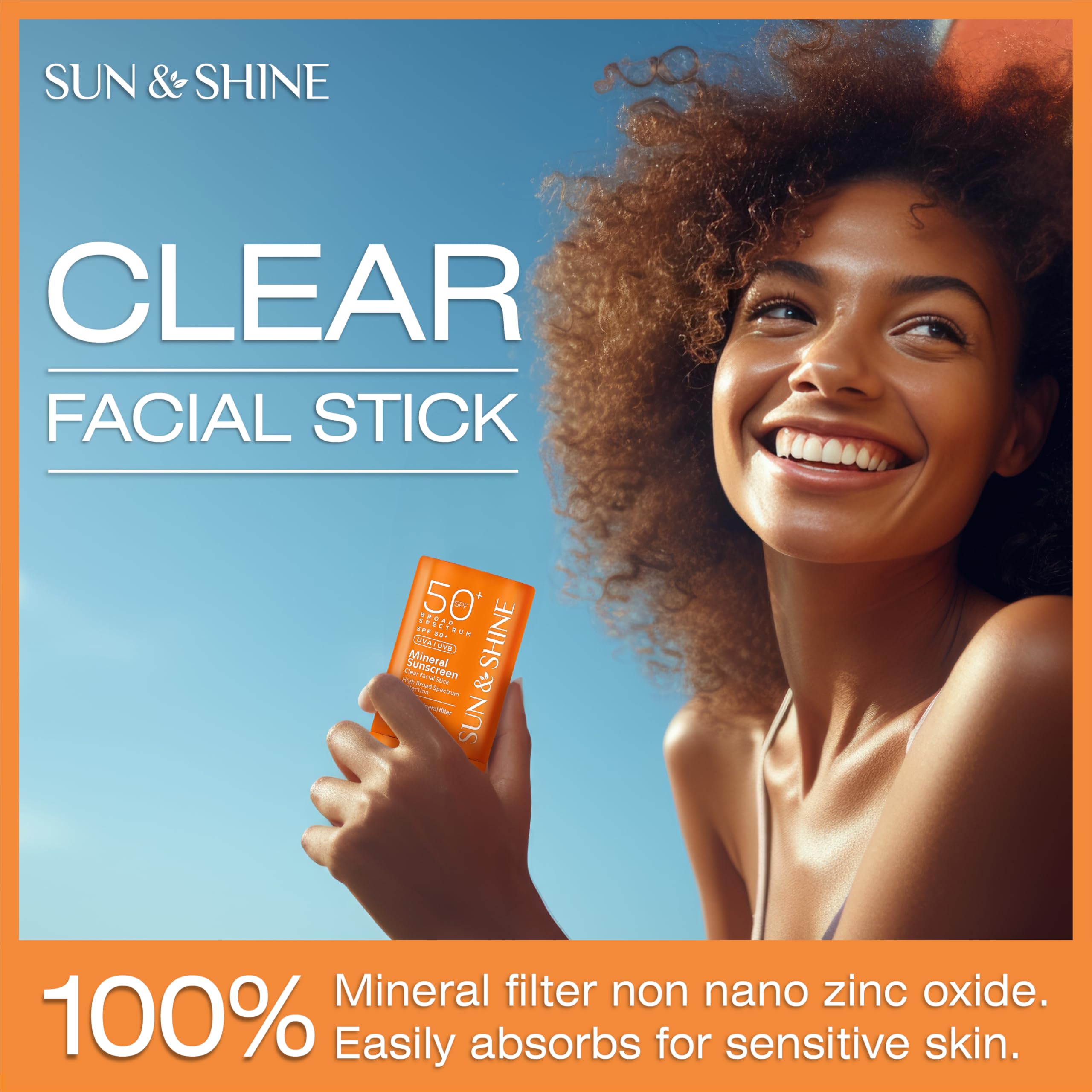 SUN&SHINE skin closeup after application showing smooth finish