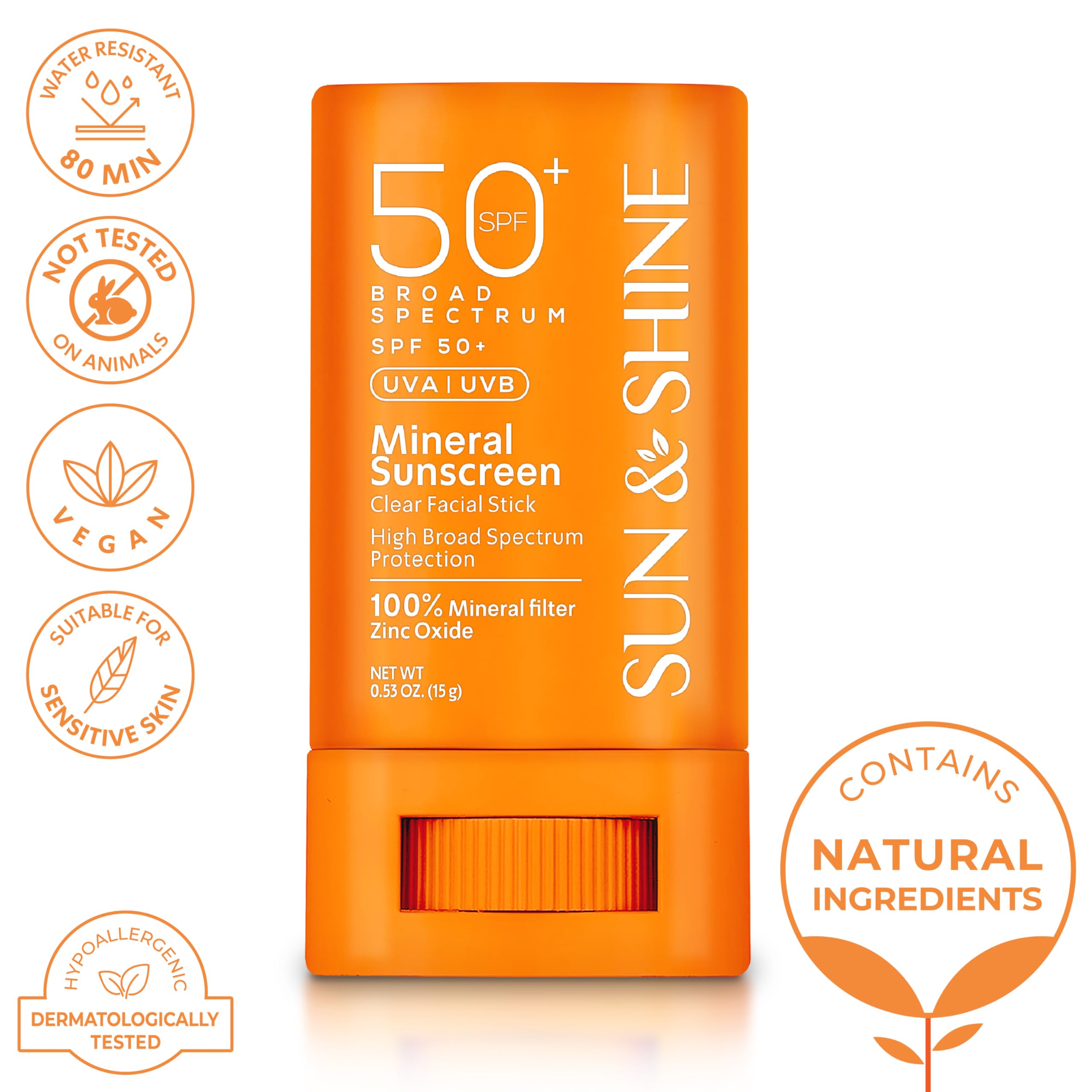 SUN&SHINE stick open twist detail highlighting no-mess application
