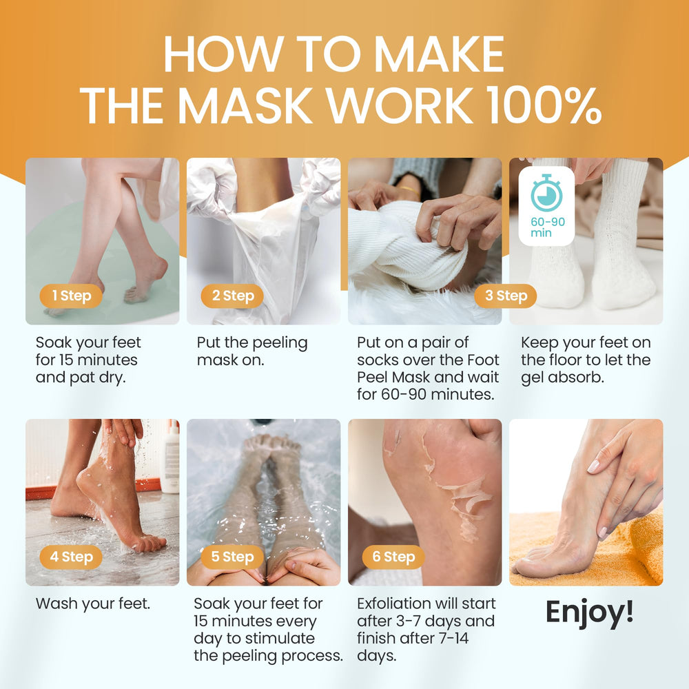 SUNATORIA feet mid-peel showing natural shedding and renewed skin benefit