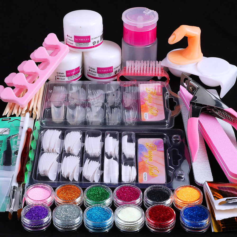SUNBELEE kit box front showing complete beginner acrylic set and gift-ready packaging