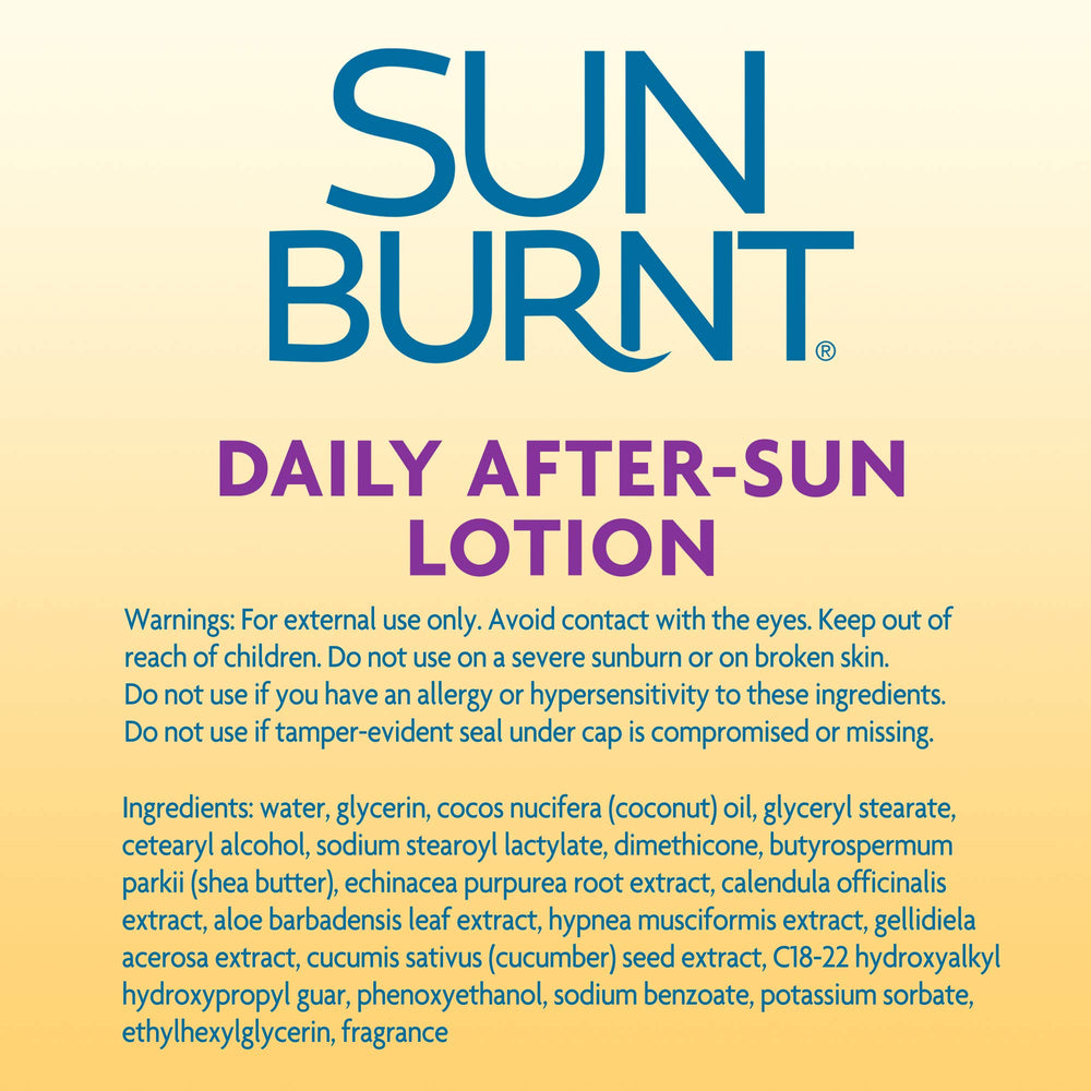Sunburnt 6 ounce bottle beside common items to show compact travel benefit