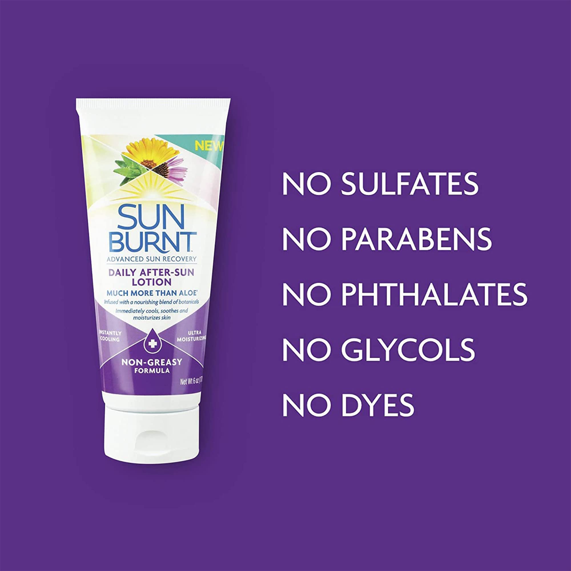 Sunburnt applying lotion on arm to soothe and rehydrate skin benefit