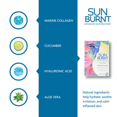 Sunburnt serum texture on skin highlighting fast cooling and deep hydration