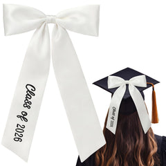 Suncalla white bow front view shows clean embroidered Class of 2026 and polished finish