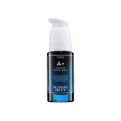 Sunday Riley A+ front bottle showing label and strength, highlights potency