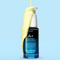 Sunday Riley serum texture on skin showing lightweight absorption benefit