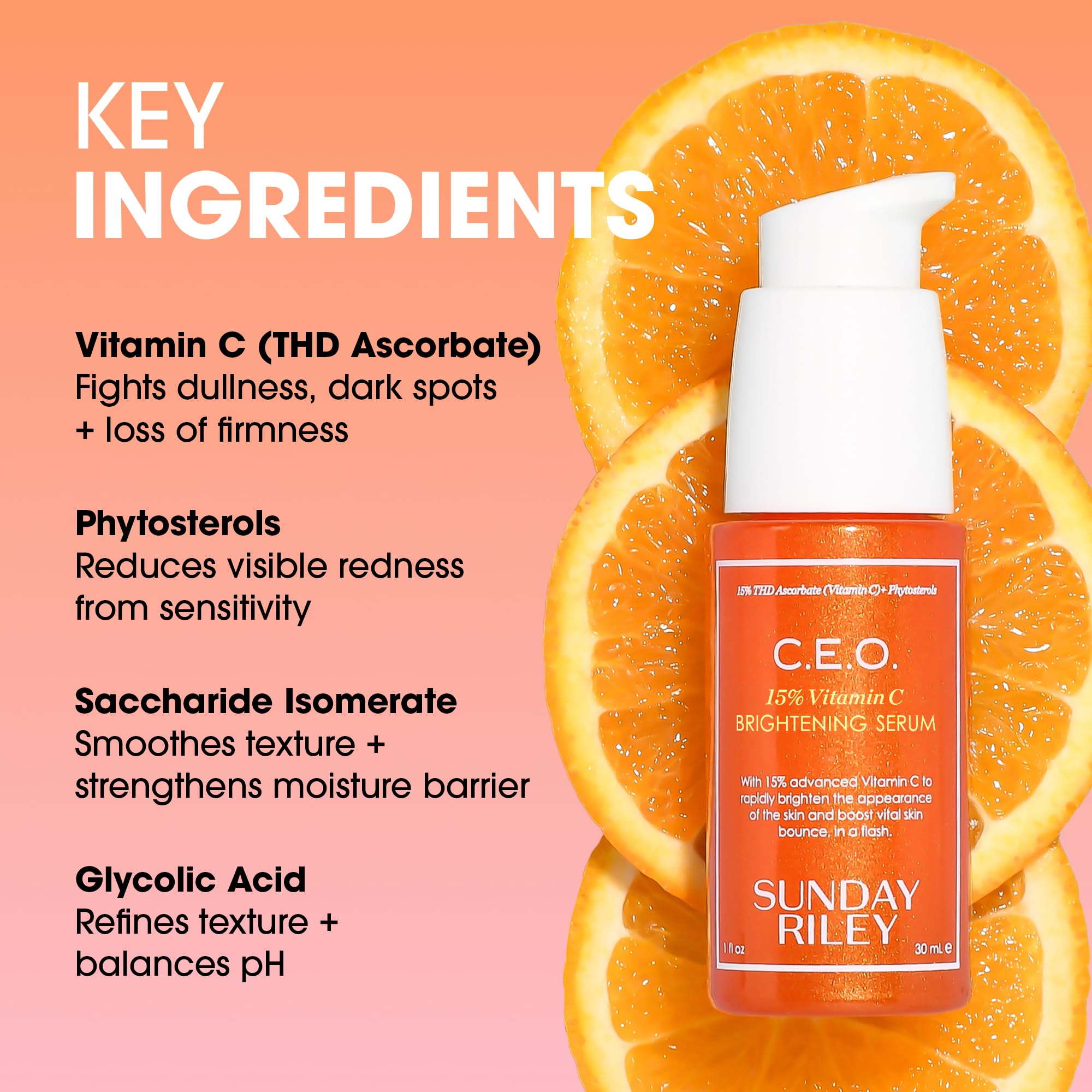 Sunday Riley serum dispensed in palm illustrating lightweight application benefit