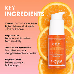 Sunday Riley serum dispensed in palm illustrating lightweight application benefit