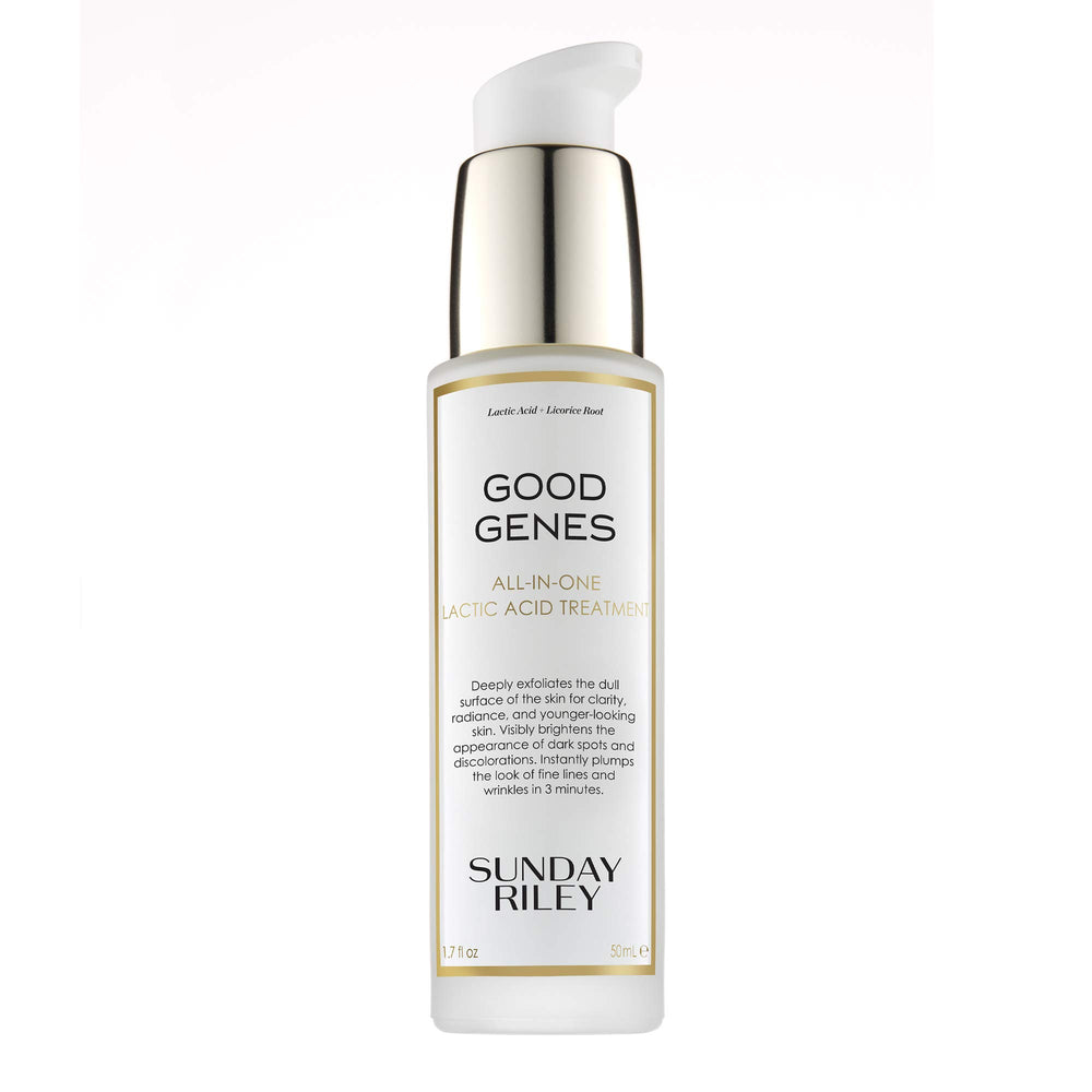 Sunday Riley front packaging showing product and benefits