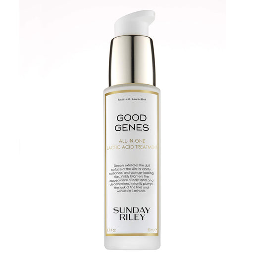 Sunday Riley front packaging showing product and benefits