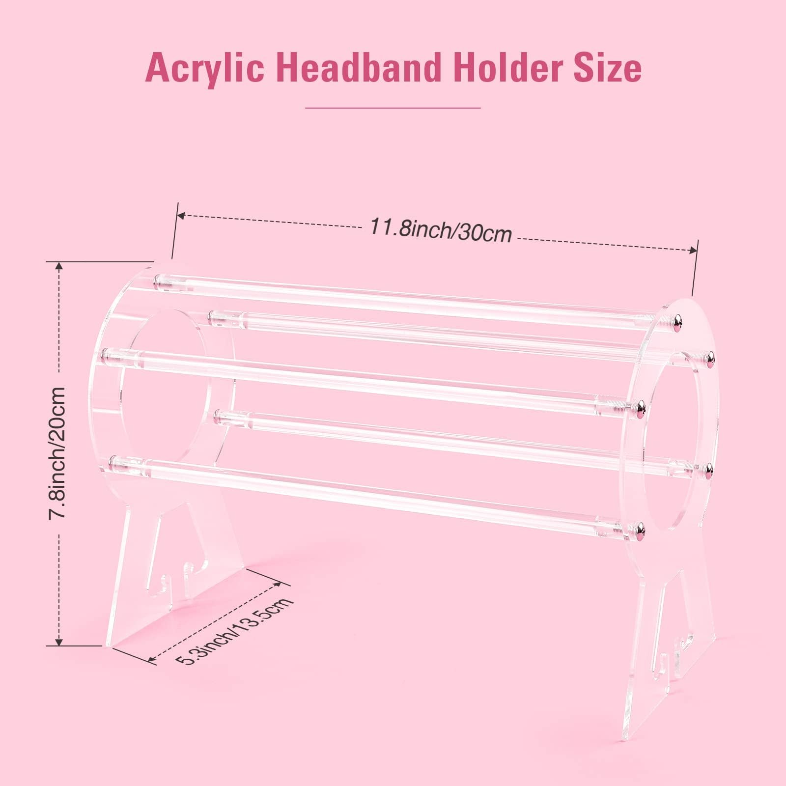 Suneerplay headband holder closeup of acrylic joints showing sturdy construction and durability benefit