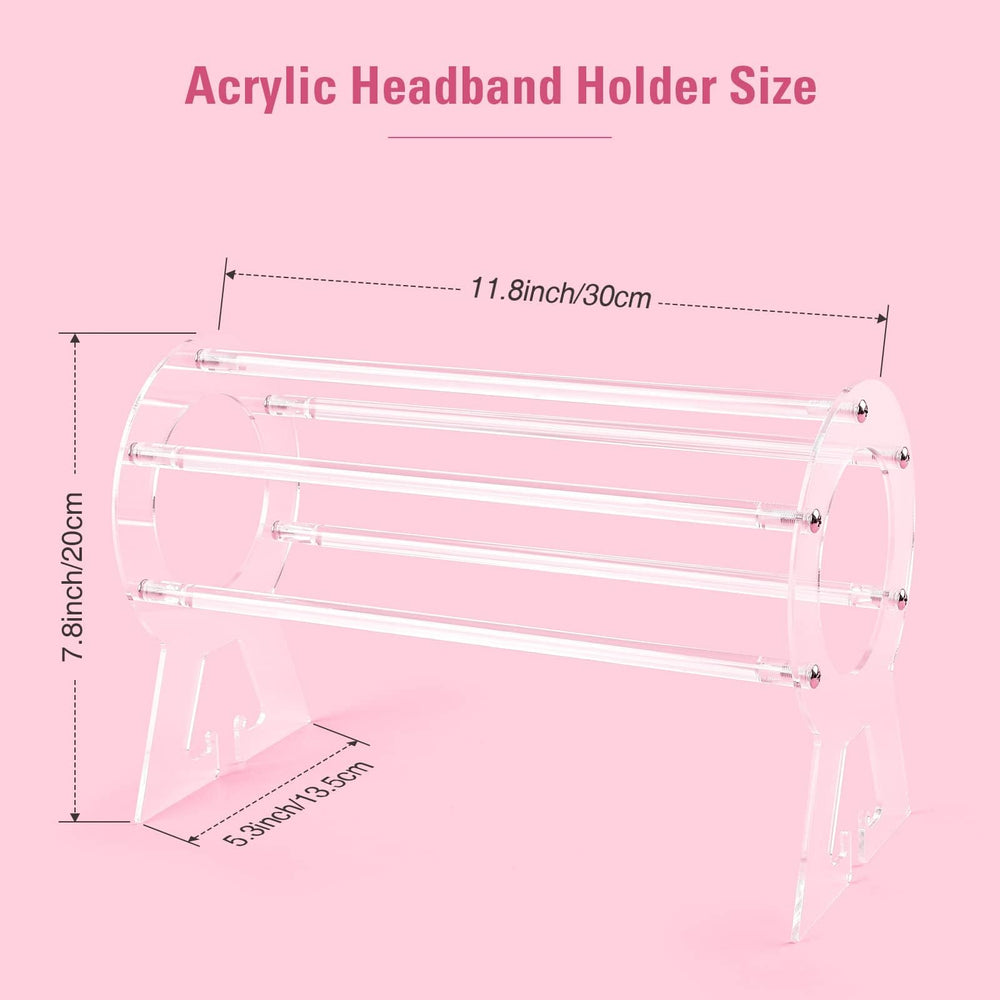 Suneerplay headband holder closeup of acrylic joints showing sturdy construction and durability benefit