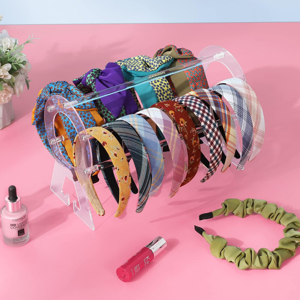 Suneerplay headband holder next to a ruler showing dimensions and fit-for-space benefit
