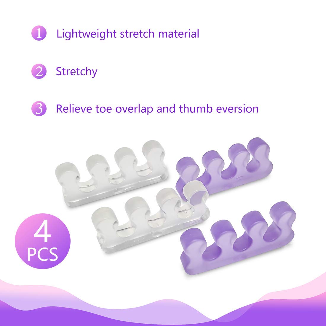 SUNFATT toe separators in use during pedicure to protect wet nail polish
