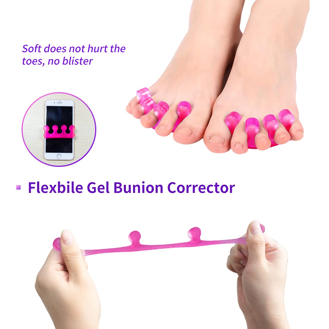 SUNFATT in-use during pedicure demonstrating steady toe separation and polish ease