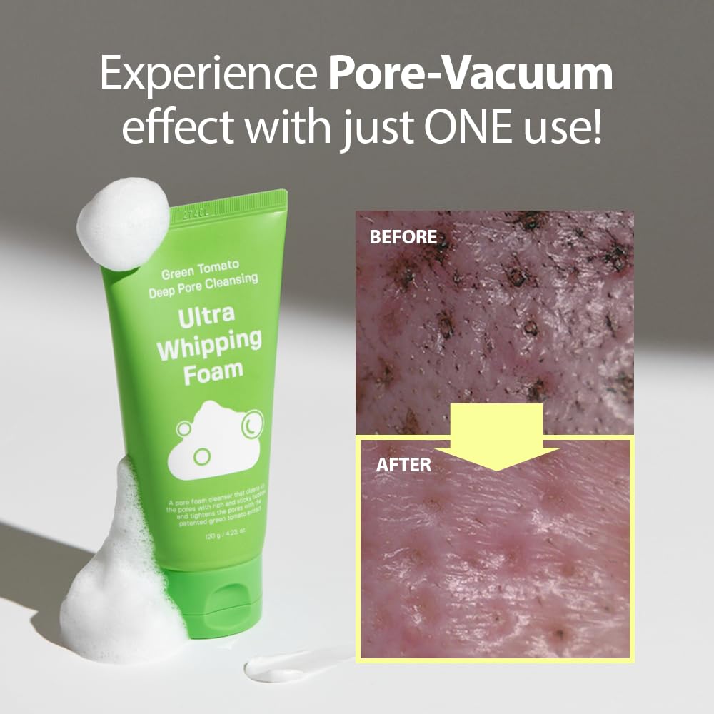 SUNGBOON EDITOR close-up label highlighting green tomato ingredient and pore-refining benefit