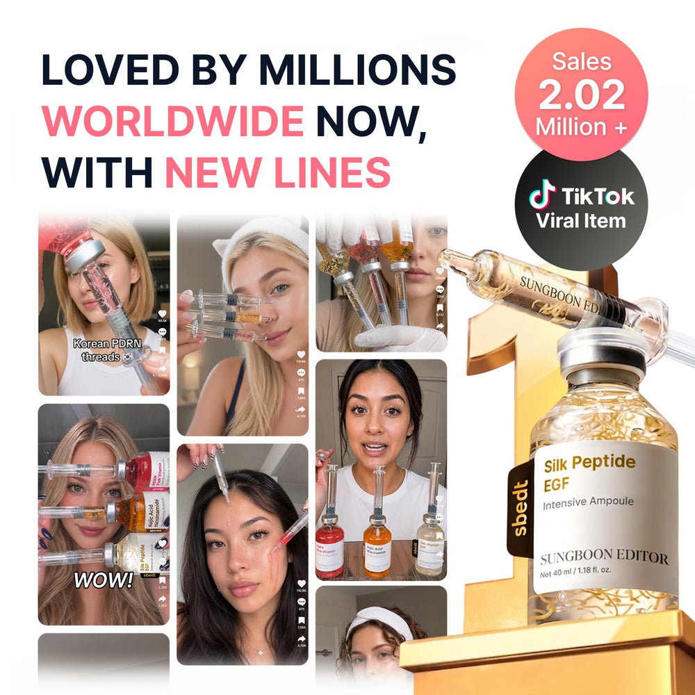 SUNGBOON EDITOR copper peptide ampoule texture demonstrating silky absorption