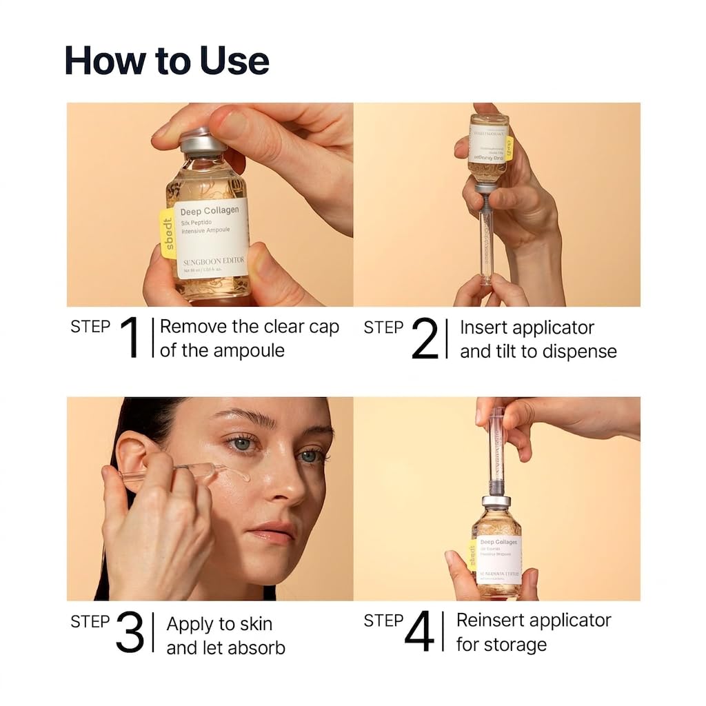SUNGBOON EDITOR label closeup revealing peptide and gold infusion features