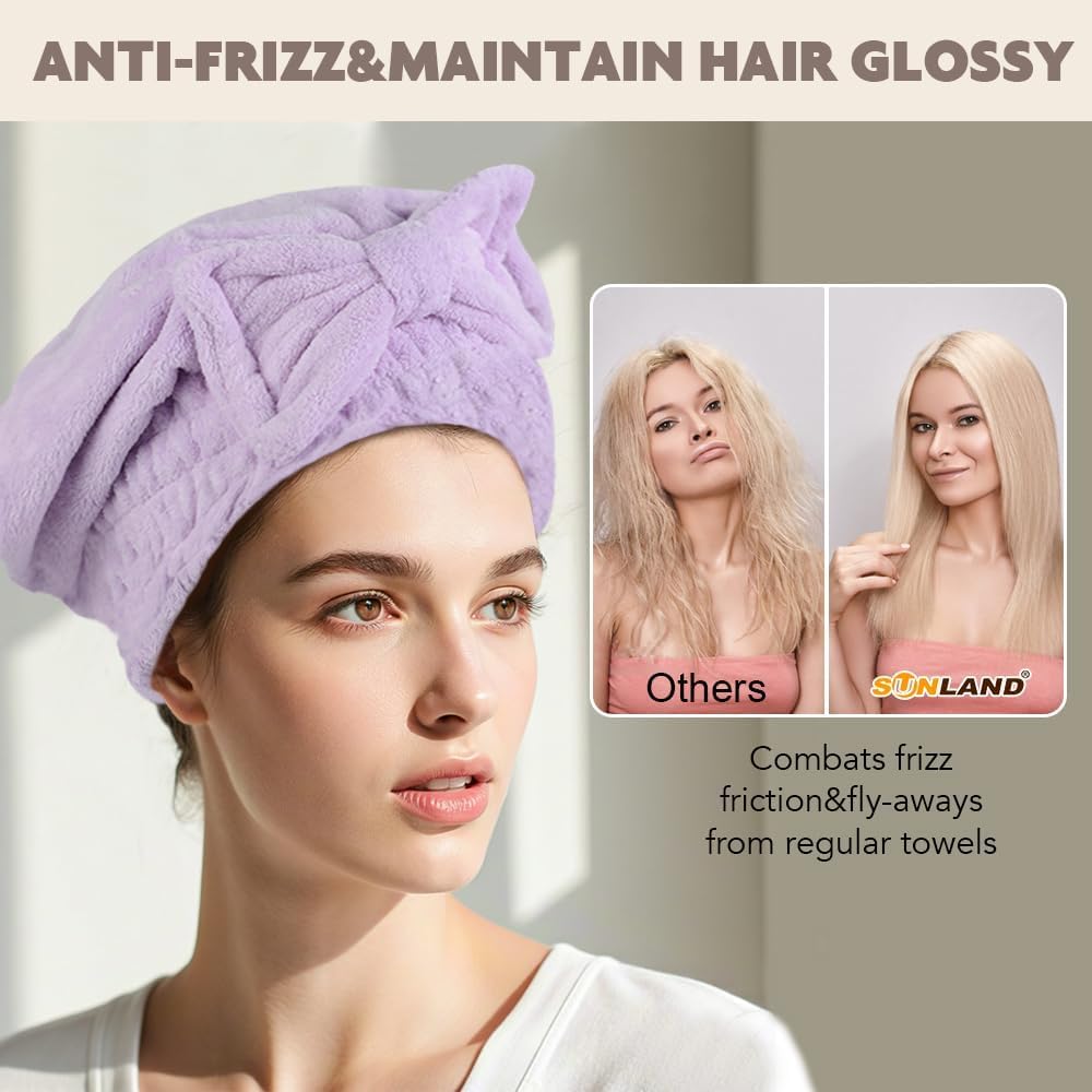 SUNLAND cap on model head for size comparison, ideal for thick hair