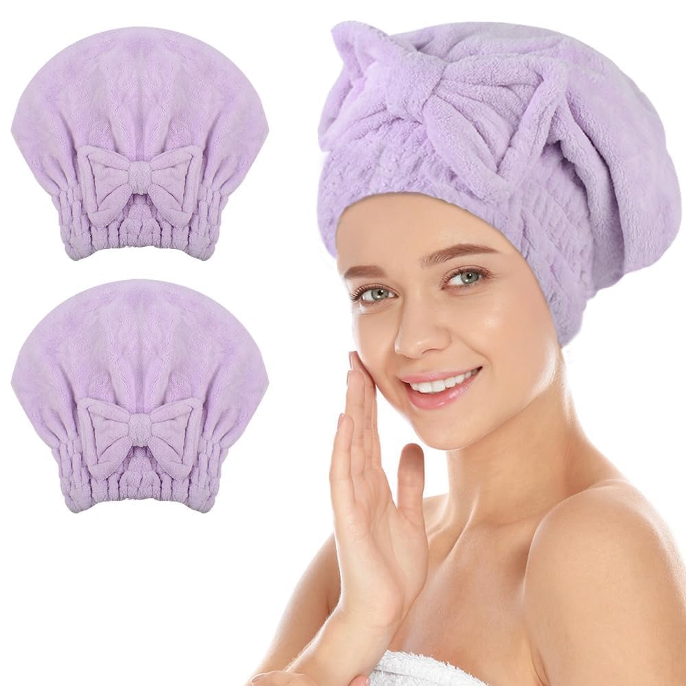 SUNLAND front view of large microfiber cap showing roomy bow, keeps hair controlled