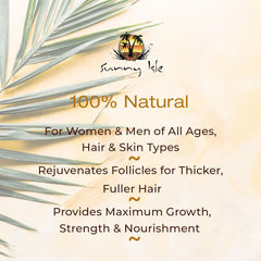 Sunny Isle applying to scalp massage to nourish follicles and stimulate circulation