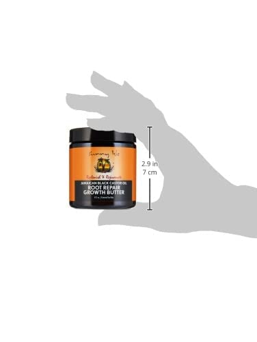 Sunny Isle butter applied to hair roots to help reduce breakage
