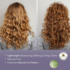 Sunny Isle before and after curls transformation, reduces frizz visibly