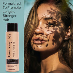 Sunny Isle creamy lather on hair illustrating gentle cleansing