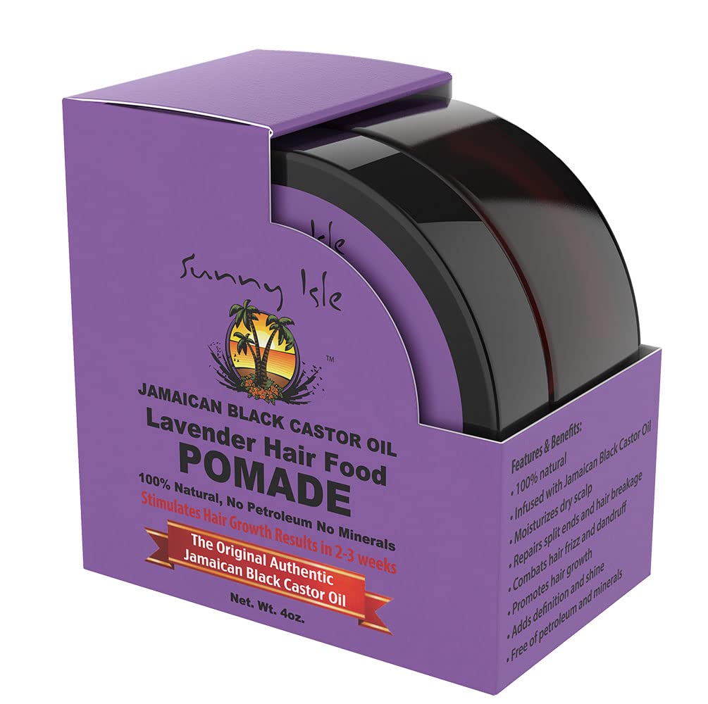 Sunny Isle front jar showing lavender pomade for nourishing hair