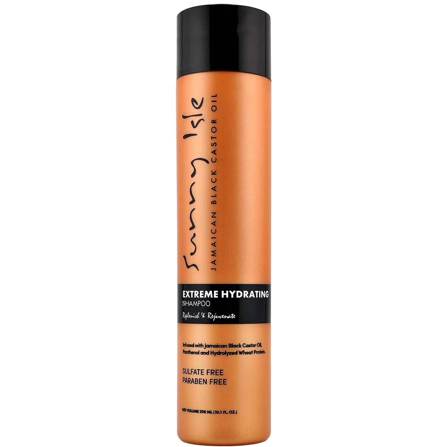 Sunny Isle front packaging showing bottle and vibrant orange label benefit hydration
