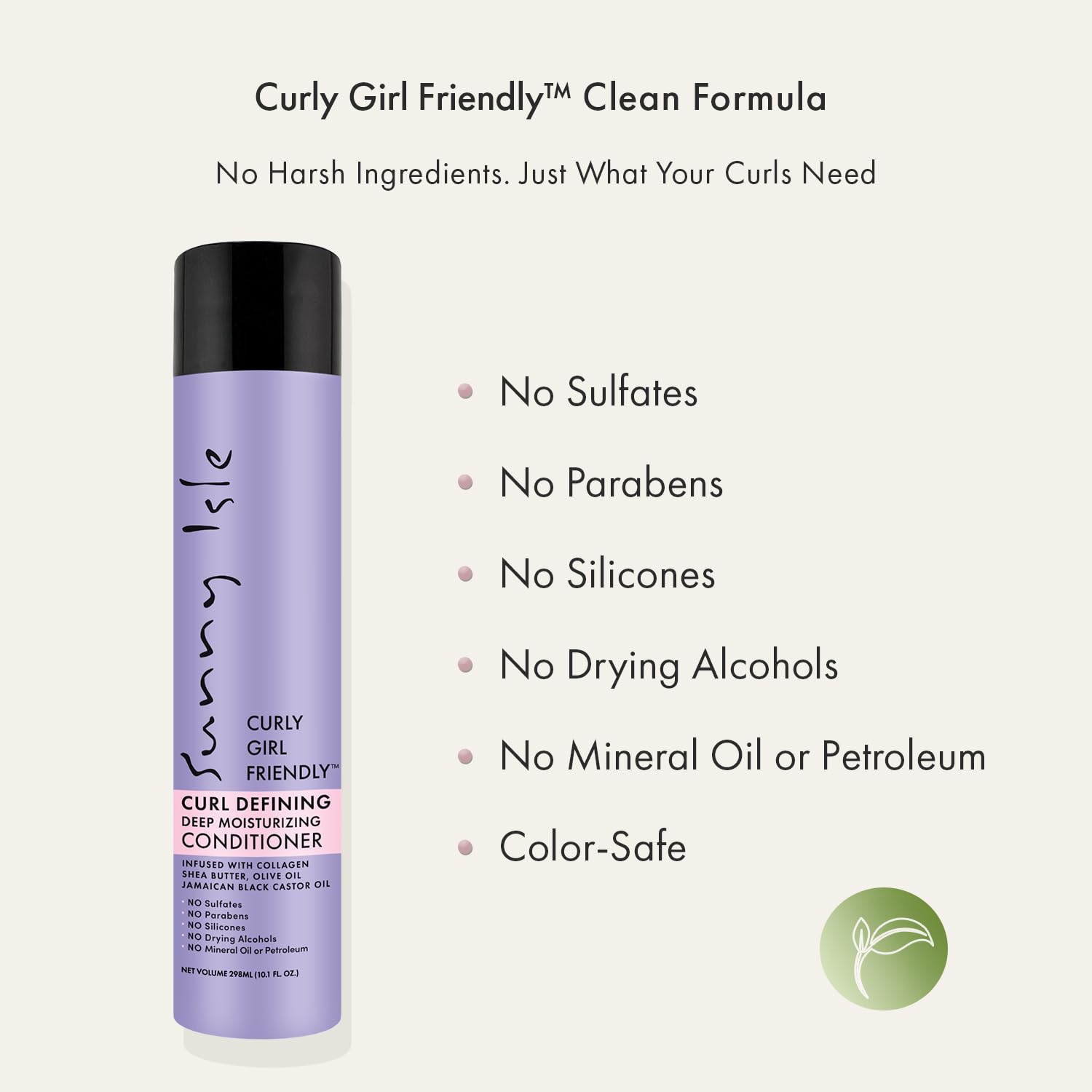 Sunny Isle conditioner in use detangling curly hair for reduced breakage and manageability