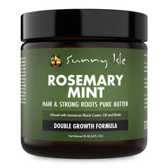 Sunny Isle jar front label showing rosemary mint for fresh scent and clear product identity