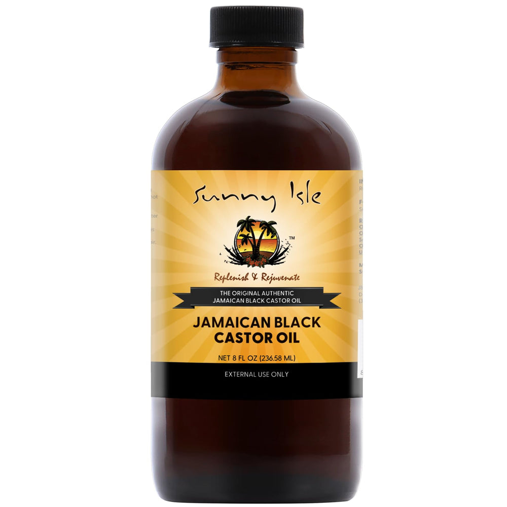 Sunny Isle bottle front label showing authentic JBCO and benefits