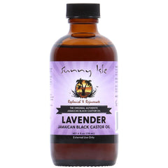 Sunny Isle bottle front view showing label and lavender scent, highlights authenticity and trust