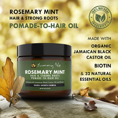 Sunny Isle ingredient label highlighting biotin and castor oil benefits
