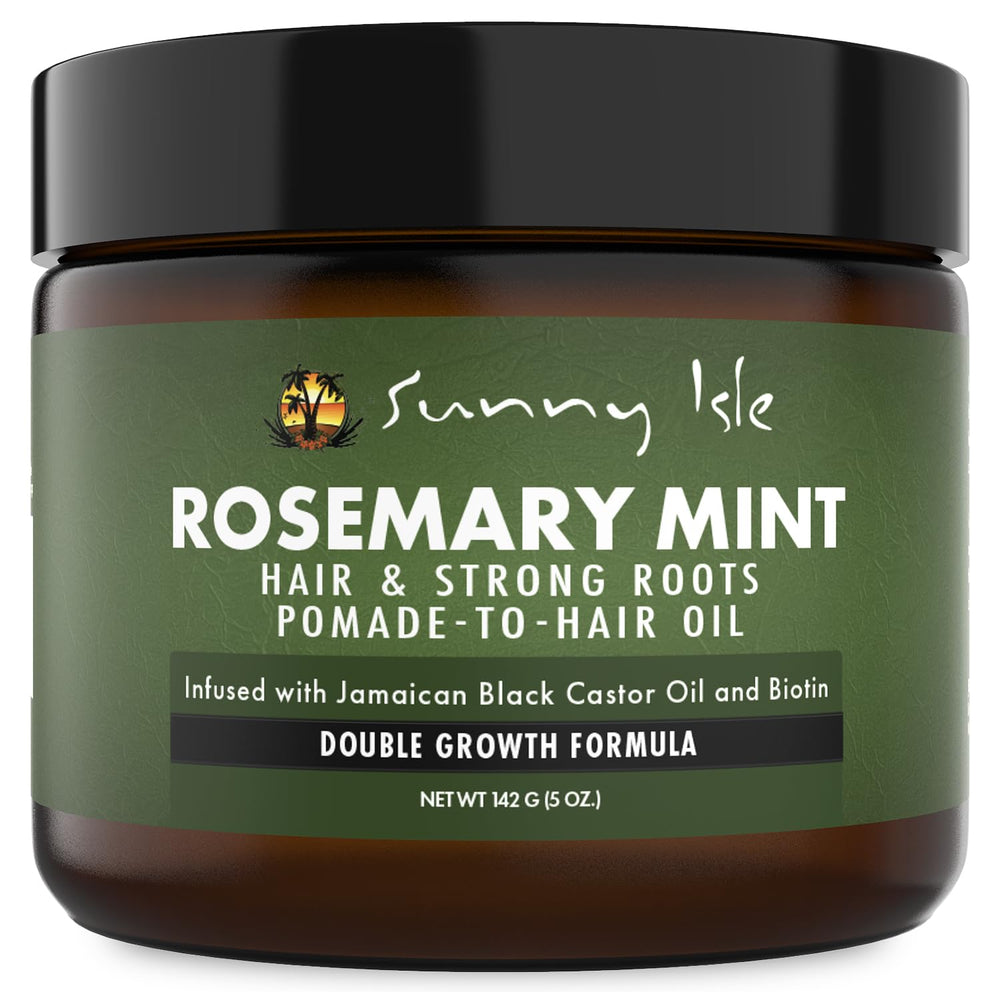 Sunny Isle front jar showing label and 5 oz size benefit