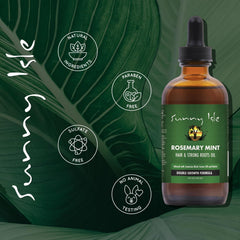 Sunny Isle hand holding bottle showing 4oz size and travel-friendly benefit