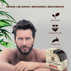 Sunny Isle pomade massaged into scalp demonstrating hydration and improved scalp comfort