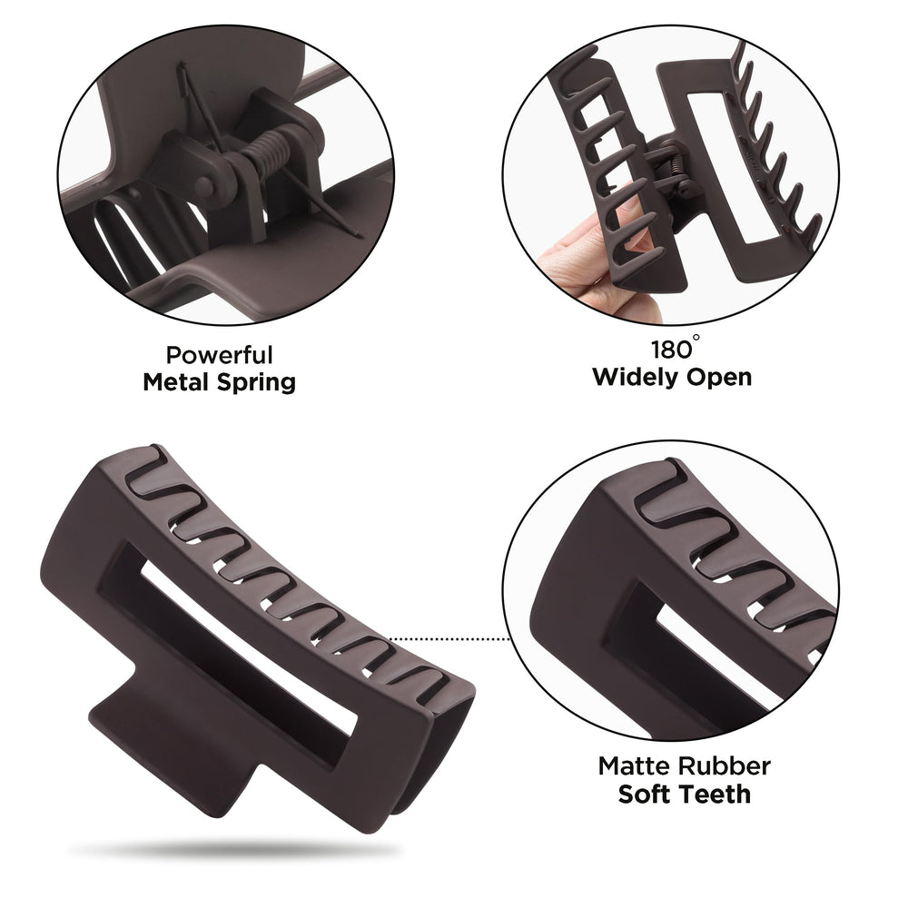 Sunolga clip teeth detail showing long teeth for secure hold on hair