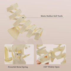 Sunolga blue flower claw clip detail highlighting shape and gentle grip benefit